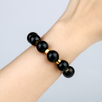 black tourmaline crystal bracelet for energy protection crystal jewelry 