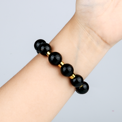 black tourmaline crystal bracelet for energy protection crystal jewelry 