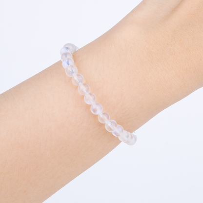 4mm blue moonstone crystal bracelet dainty crystal bracelet for women feminine energy 