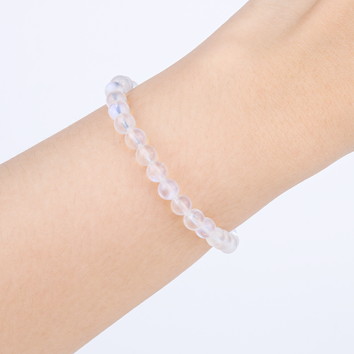 4mm blue moonstone crystal bracelet dainty crystal bracelet for women feminine energy 