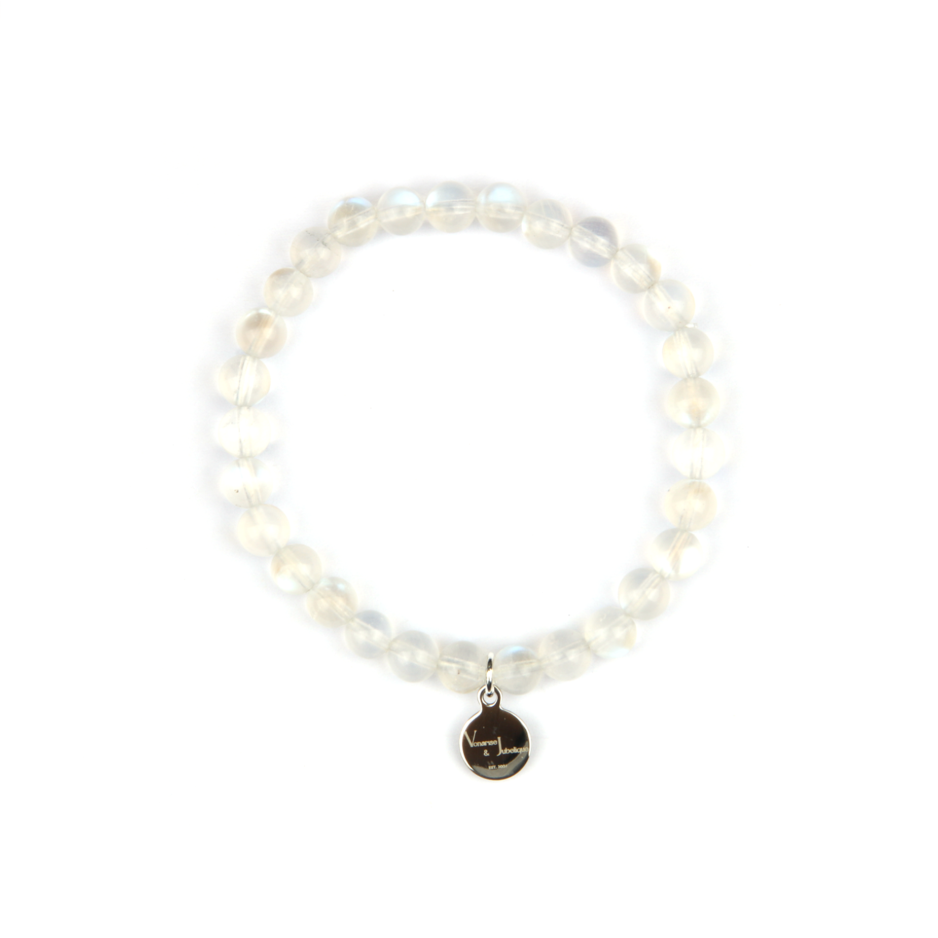 4mm blue moonstone crystal bracelet dainty crystal bracelet for women feminine energy 