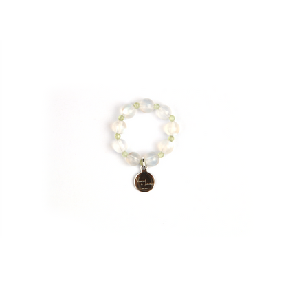 blue moonstone with peridot dainty jewelry for energy renewal