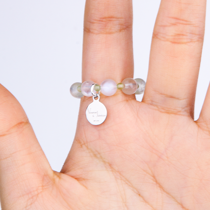 dainty jewelry with blue moonstone and peridot crystal ring