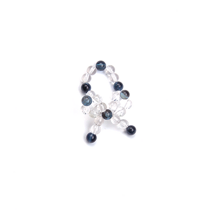 clear quartz and aquamarine crystal jewelry aesthetic beaded ring