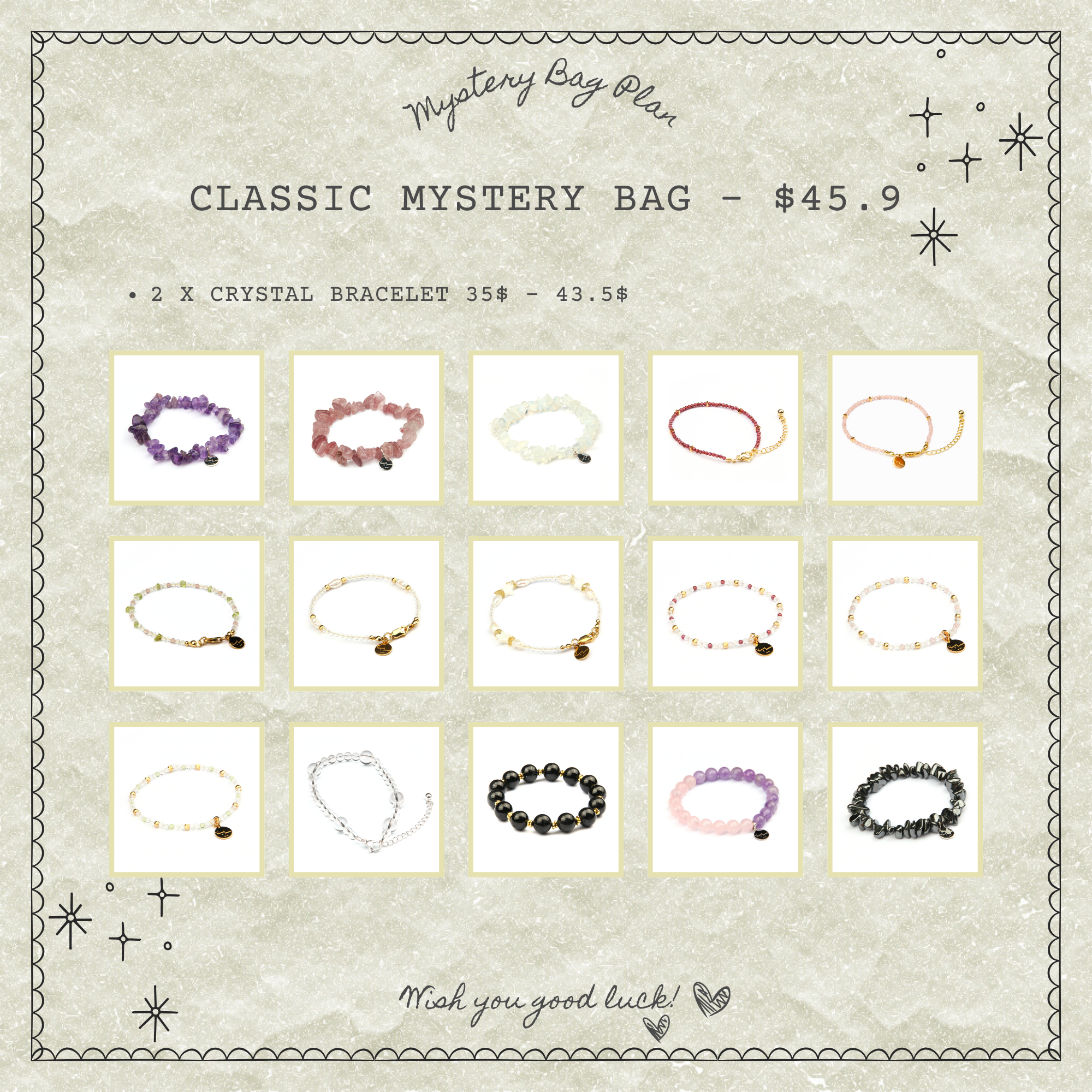 crystal jewellry special sale mystery bag