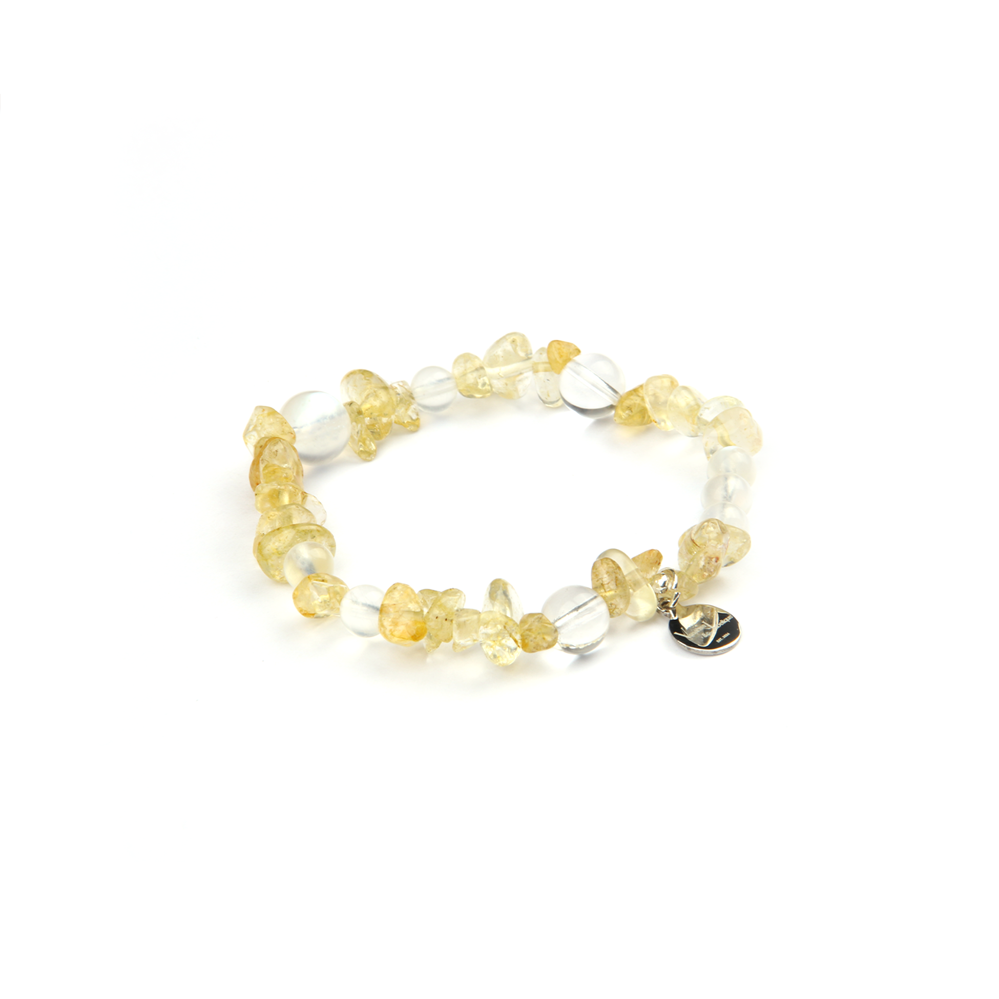 chip citrine with clear quartz and blue moonstone crystal jewelry attract abundance