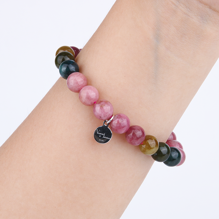 classic multi color tourmaline bracelet protection crsytal bracelet 