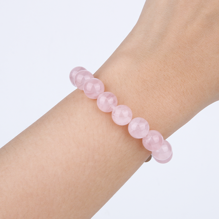 classic rose quartz crystal bracelet for love attraction and self love
