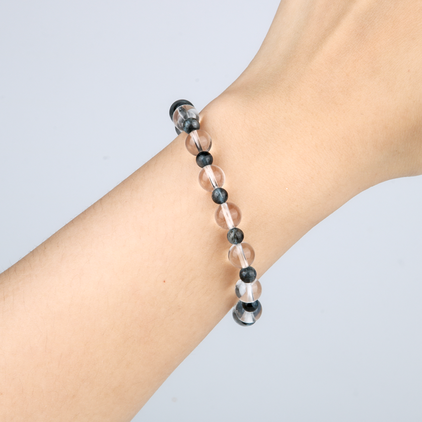 Clear Quartz & Aquamarine Calm Clarity Bracelet