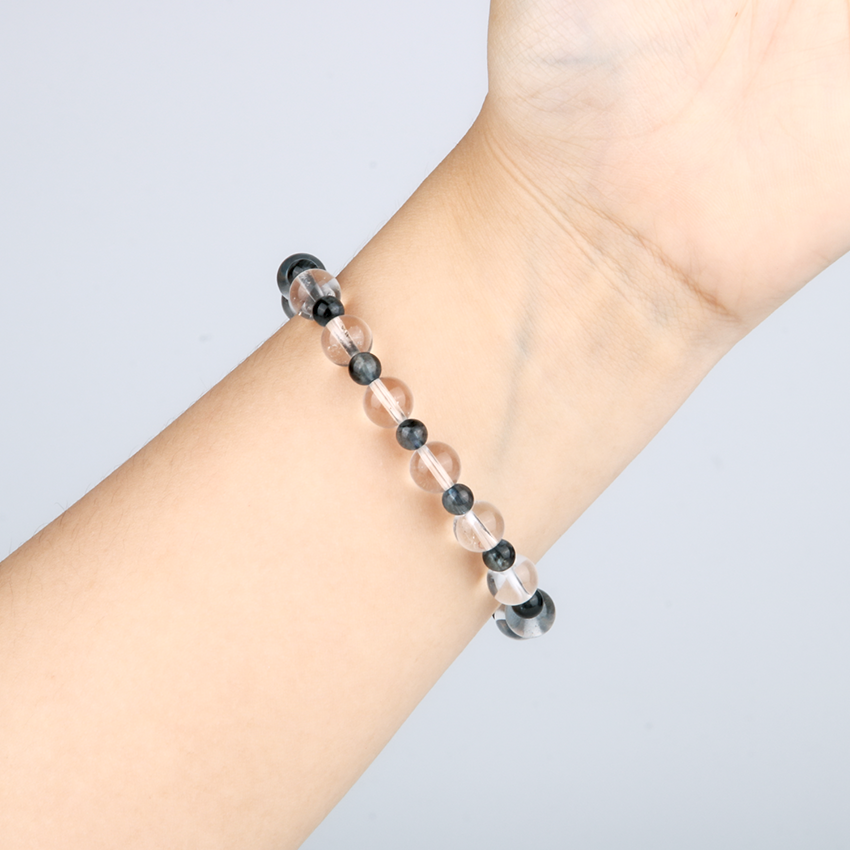 Clear Quartz & Aquamarine Calm Clarity Bracelet