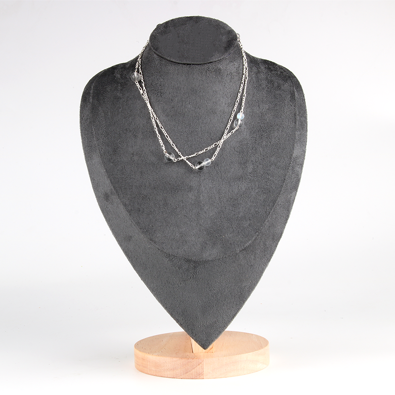 Clear Quartz & Blue Moonstone 18K Gold Chain Necklace