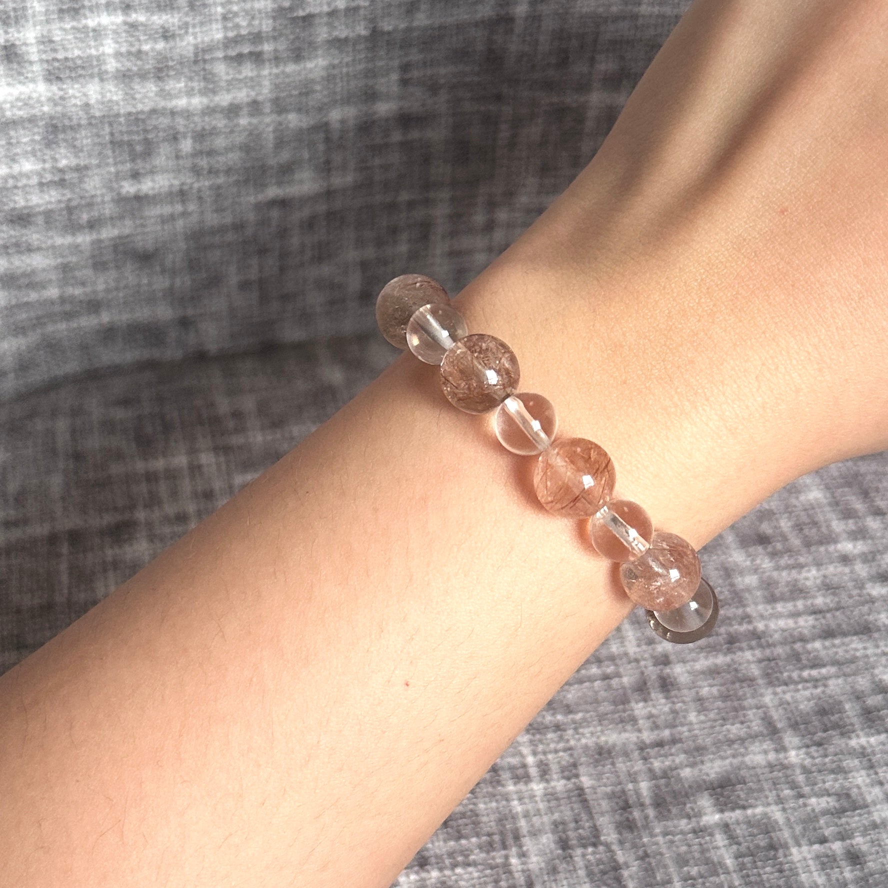 Clear Quartz & Rutilated Quartz Clarity & Manifestation Bracelet