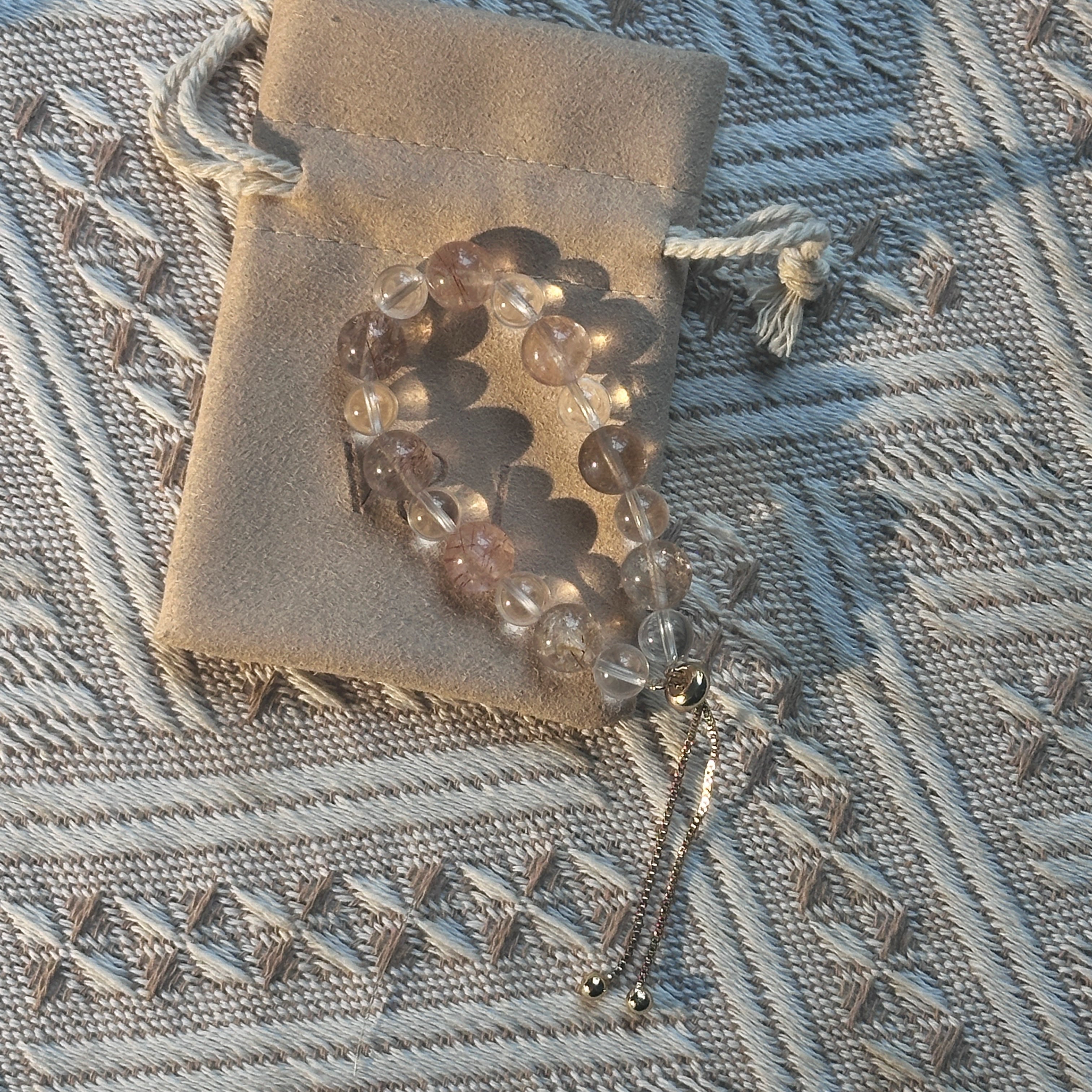 Clear Quartz & Rutilated Quartz Clarity & Manifestation Bracelet