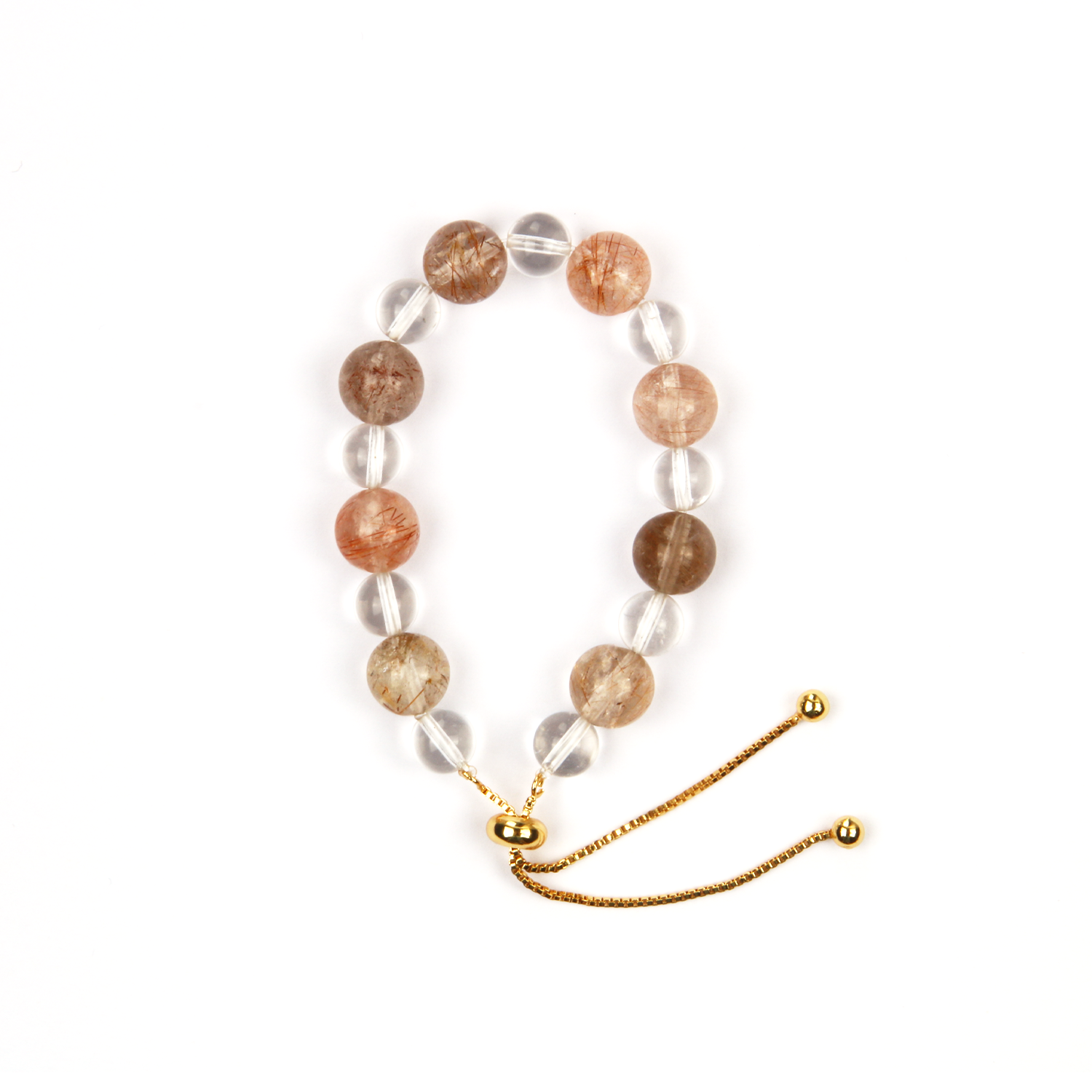 Clear Quartz & Rutilated Quartz Clarity & Manifestation Bracelet