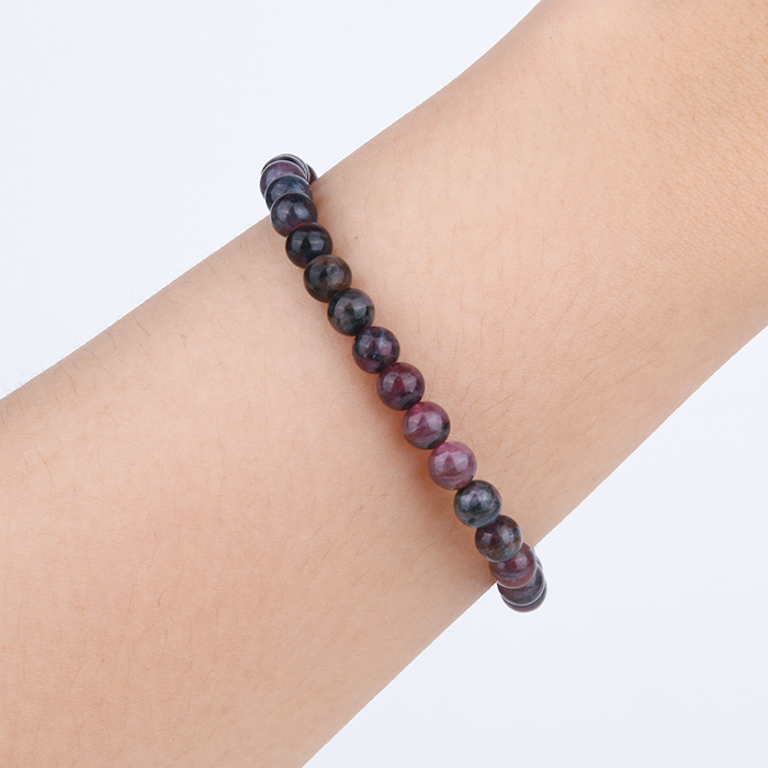 dark purple tourmaline crystal bracele small size crystal bracelet