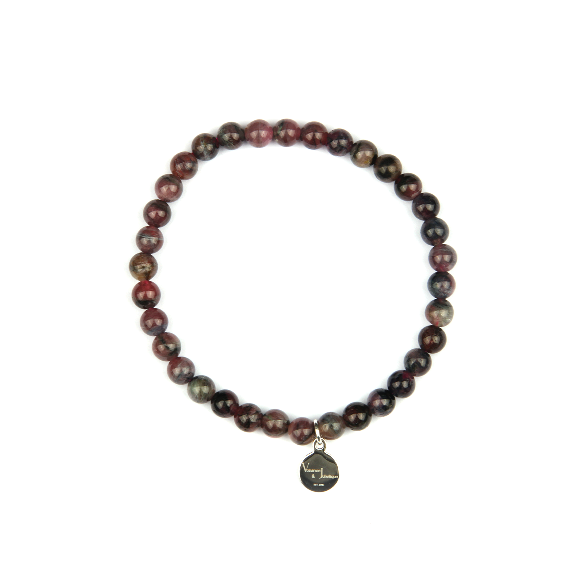 dark purple tourmaline crystal bracele small size crystal bracelet