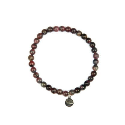 dark purple tourmaline crystal bracele small size crystal bracelet
