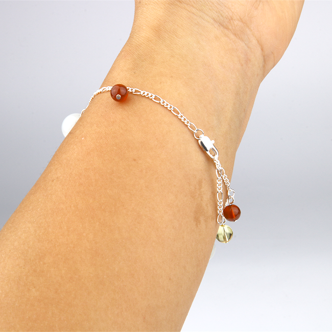 Garnet & Moonstone & Citrine Universe Elemental Light Bracele