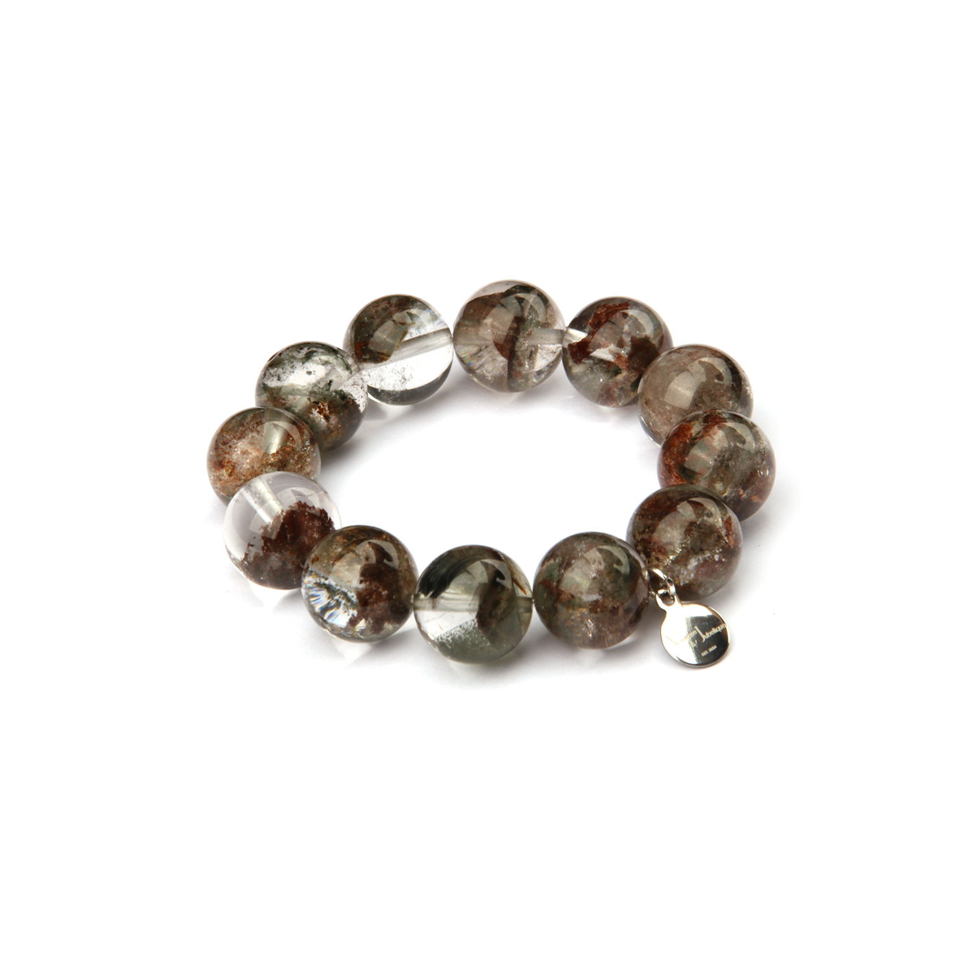 green phantom quartz crsytal bracelet for bold statement and abundance attraction bracelet