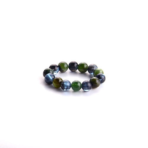 Aquamarine & Green Tourmaline Beaded Ring