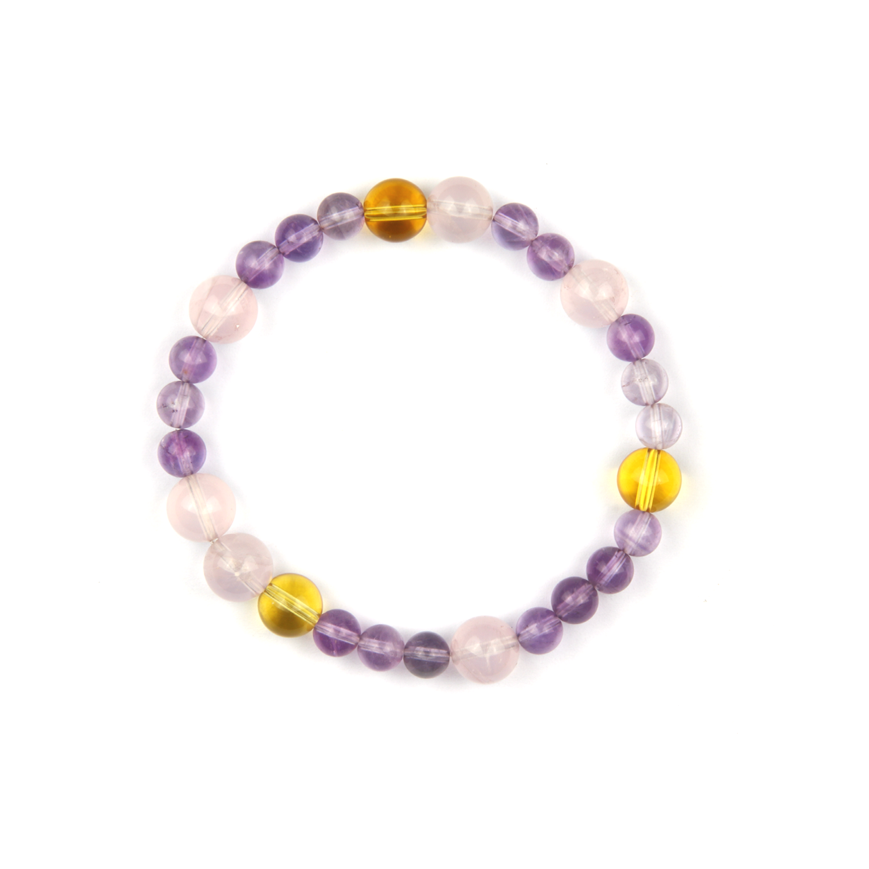Lavender Amethyst & Starlight Rose Quartz & Citrine Dreamlight Bracelet