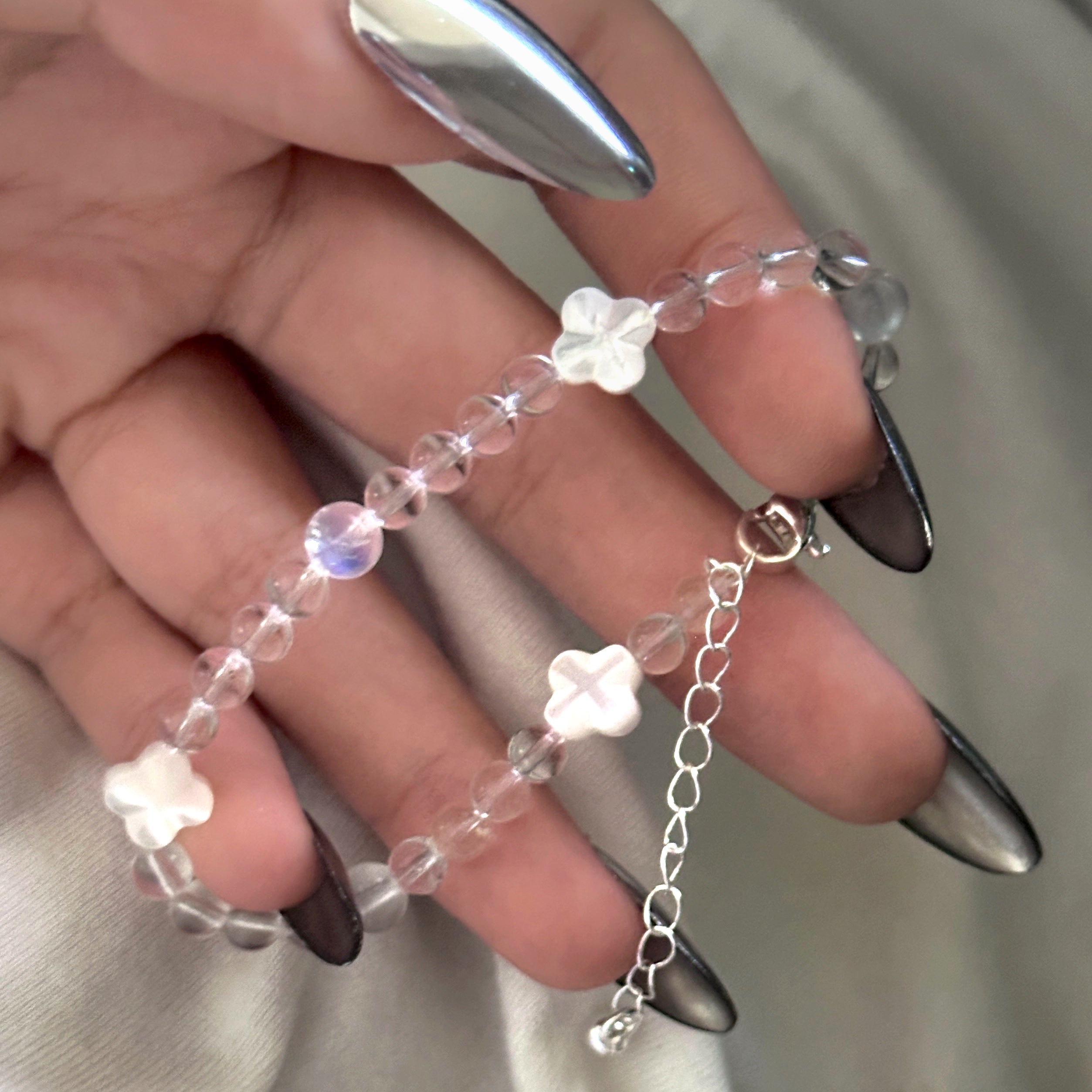 Clear Quartz & Blue Moonstone Tranquility Bracelet