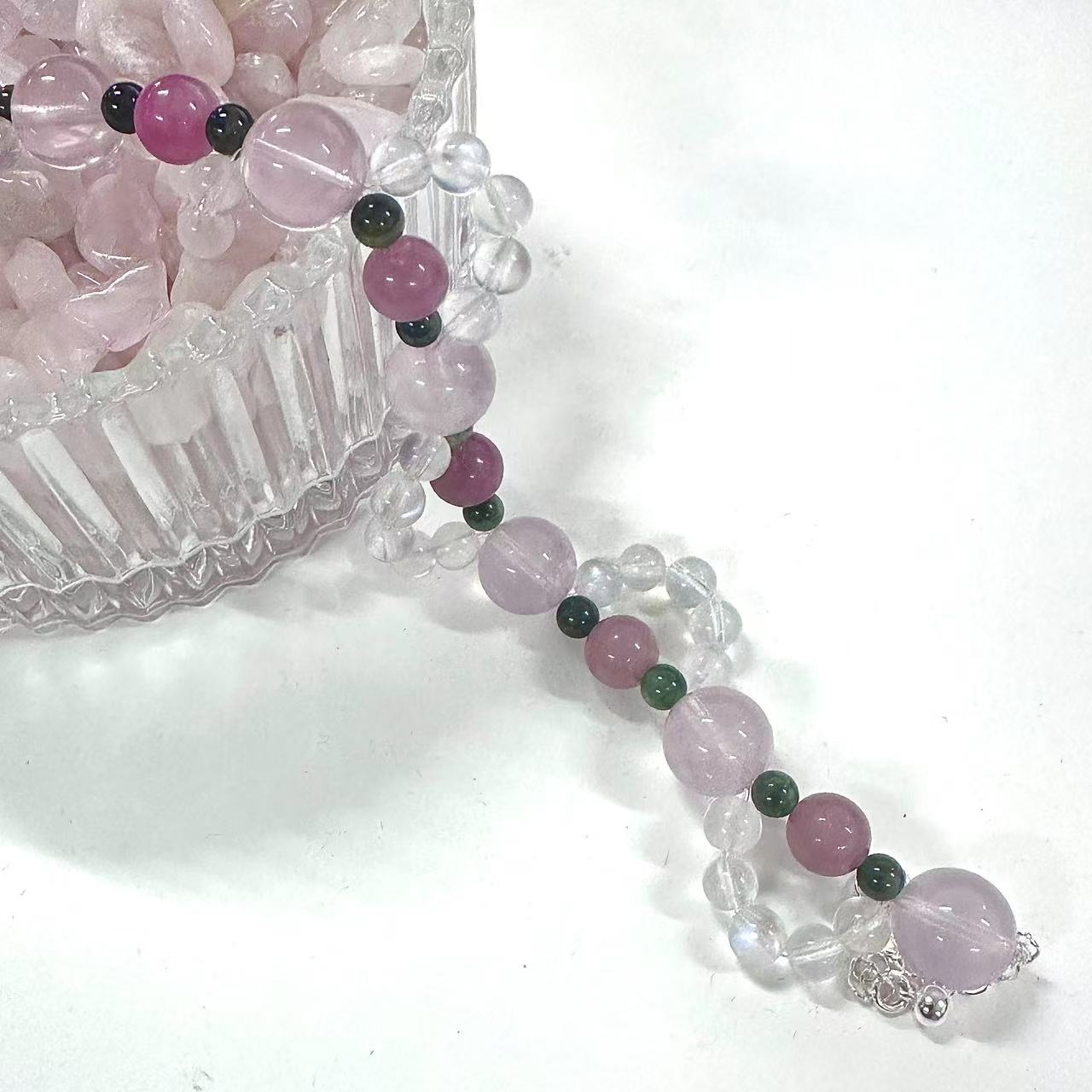 Star Rose Quartz & Tourmaline Love Harmony Bracelet