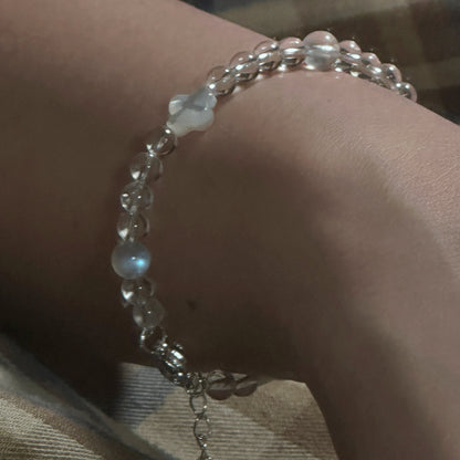 Clear Quartz & Blue Moonstone Tranquility Bracelet