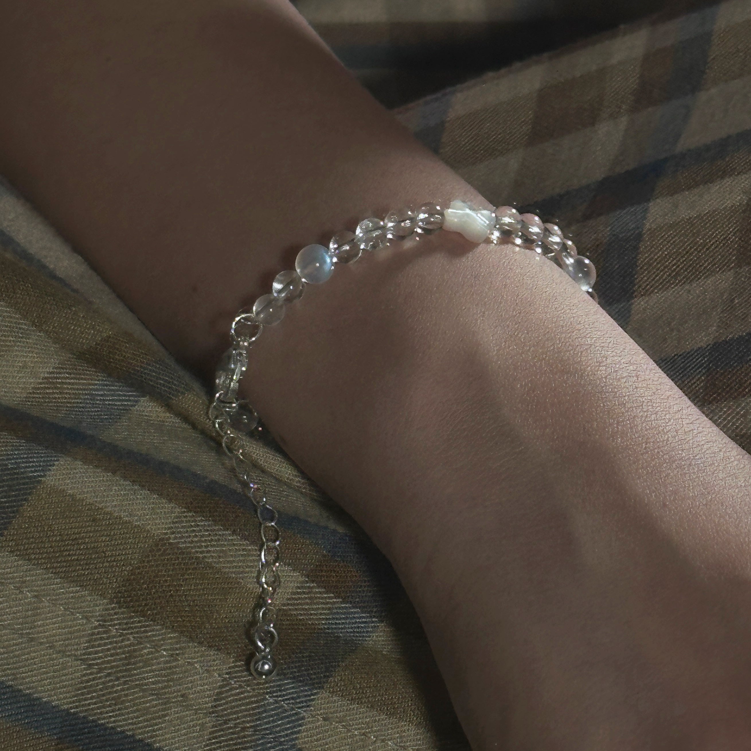 Clear Quartz & Blue Moonstone Tranquility Bracelet