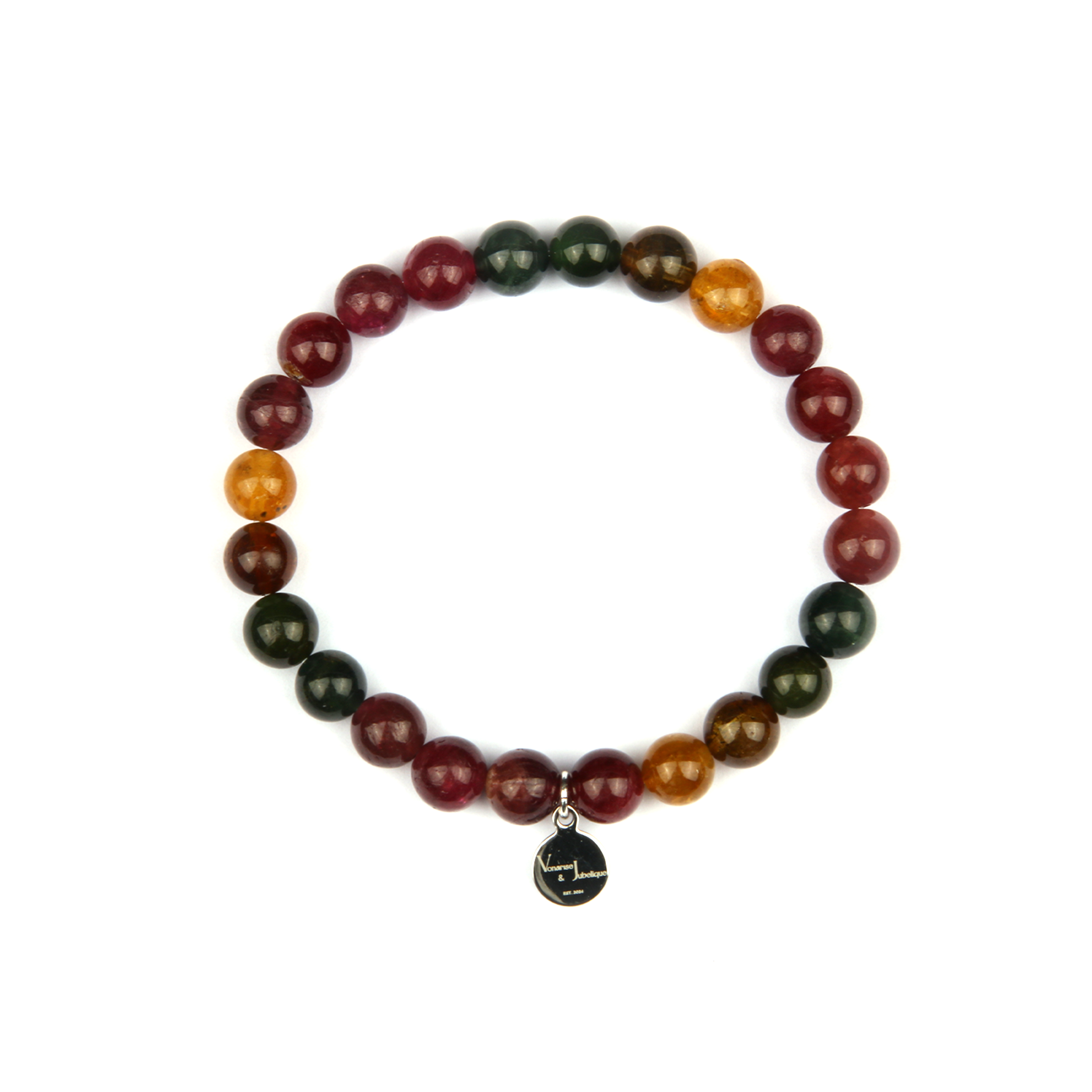 dark tone multi color tourmaline bracelet crystal jewelry for protection