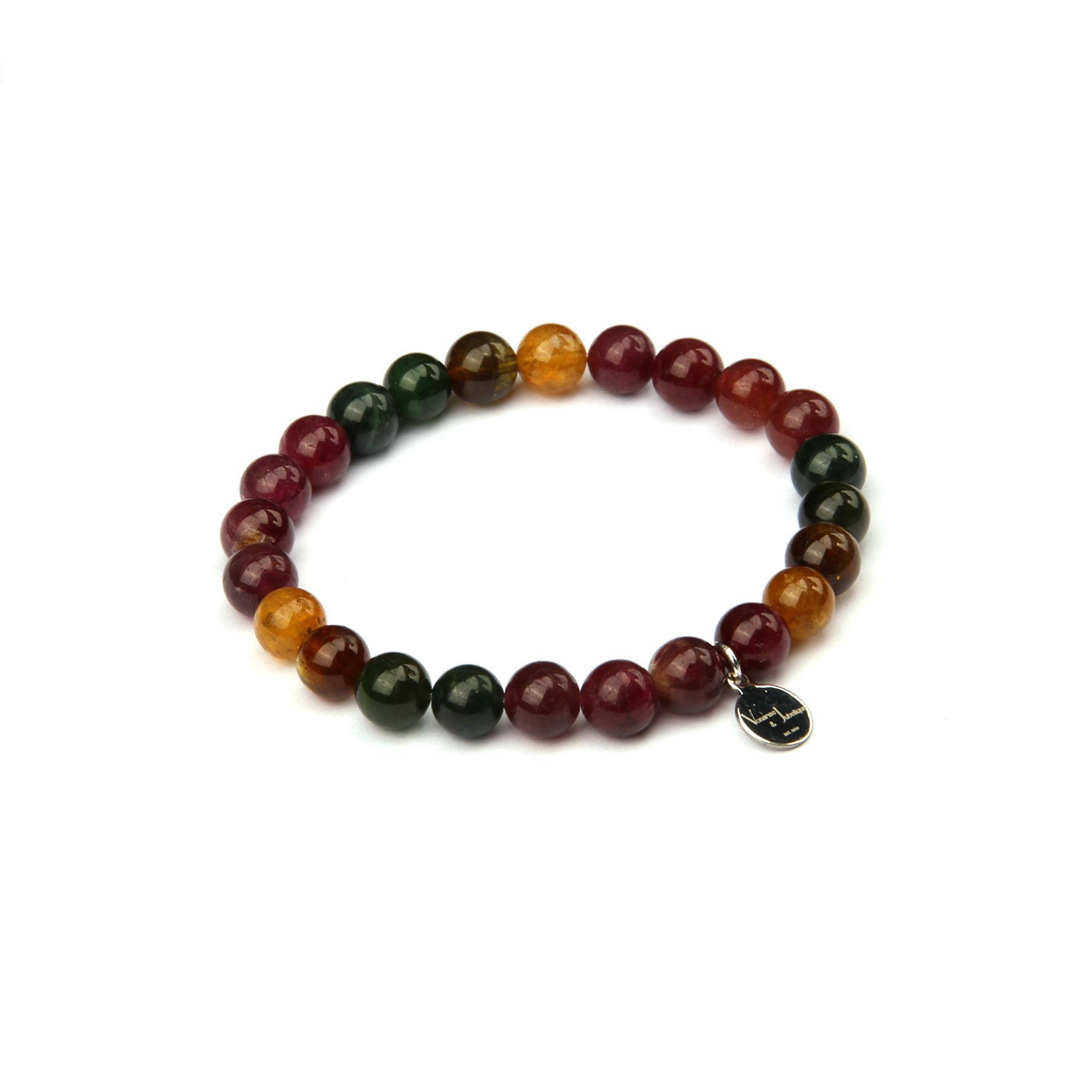 dark tone multi color tourmaline bracelet crystal jewelry for protection