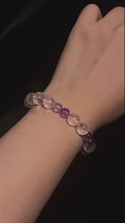 Star Rose Quartz & Amethyst Bracelet