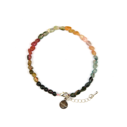 raw shape tourmaline crystal bracelet natural chip tourmaline bracelet