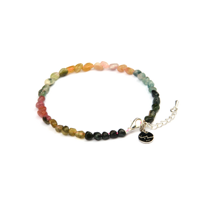raw shape tourmaline crystal bracelet natural chip tourmaline bracelet