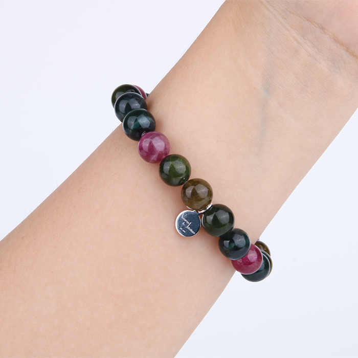 multi color tourmaline bracelet for energy protection