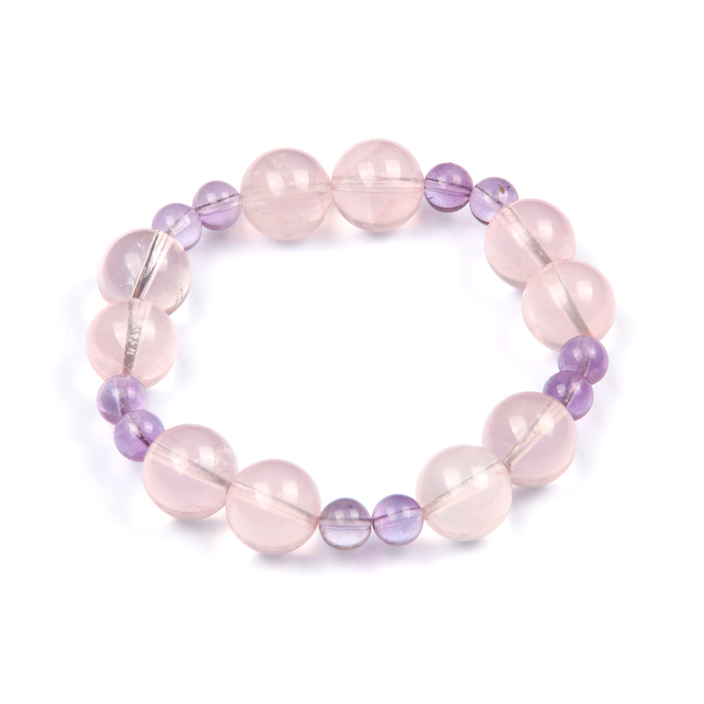 Star Rose Quartz & Amethyst Bracelet