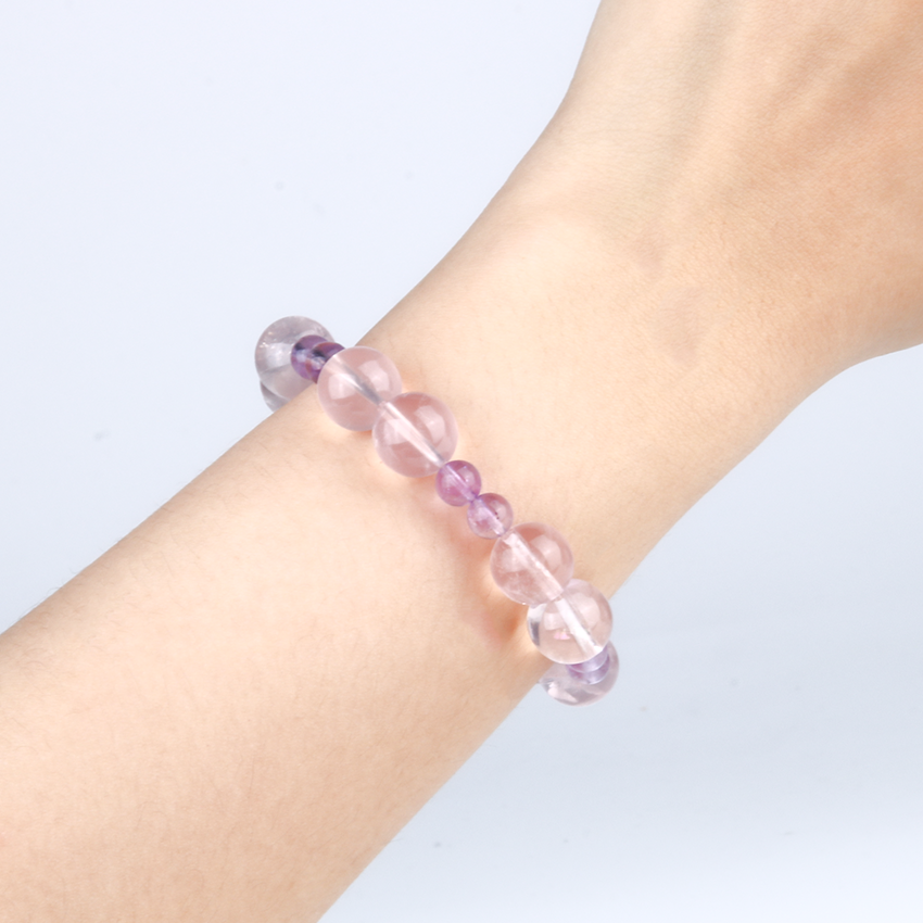 Star Rose Quartz & Amethyst Bracelet