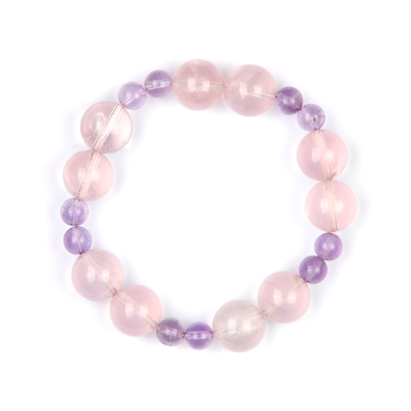 Star Rose Quartz & Amethyst Bracelet