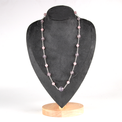 starlight rose quartz with rose quartz necklace for love attraction crystal jewelry