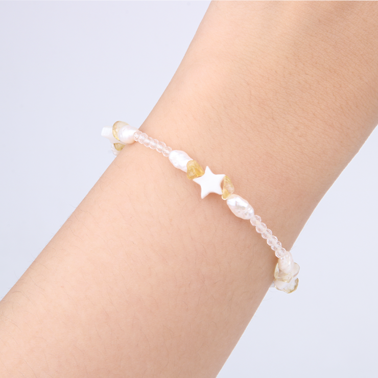 Minimalist extra thin crystal bracelet collection featuring mixed crystals with 2mm faceted clear quartz, 2-5mm overall design
